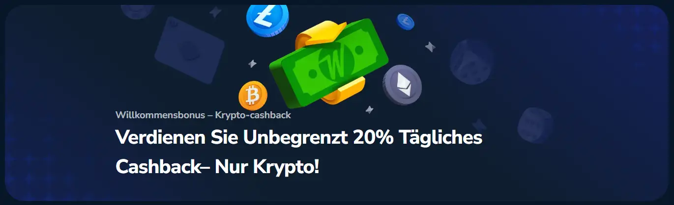 Winz casino Crypto Cashback