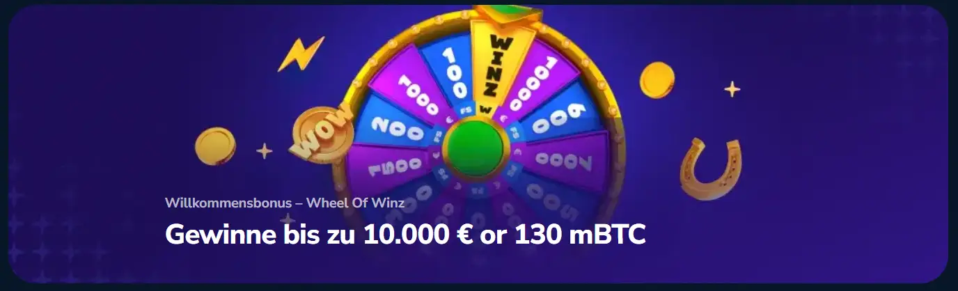 Wheel of Winz Willkommensbonus