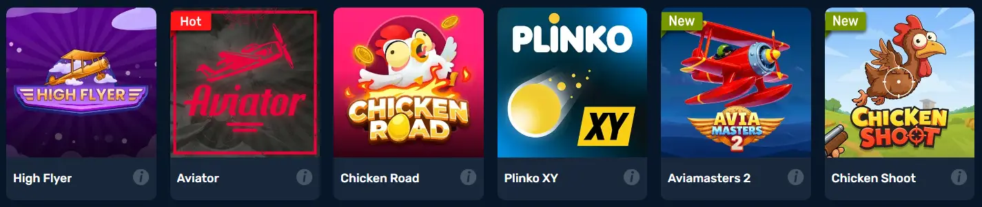 Winz Casino Crash-Spiele